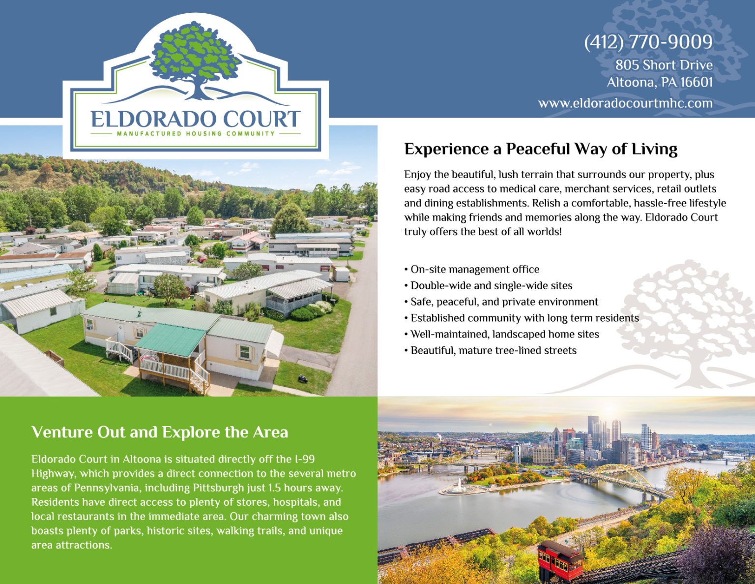 Community Map of Eldorado Court 55+ MHC in Altoona, PA